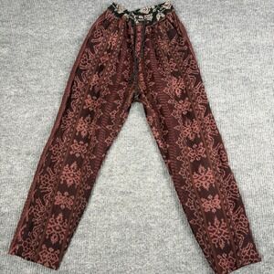 Vtg 90s Synergy Pants Womens XS 100% Cotton Ikat Batik Hippie Artisan